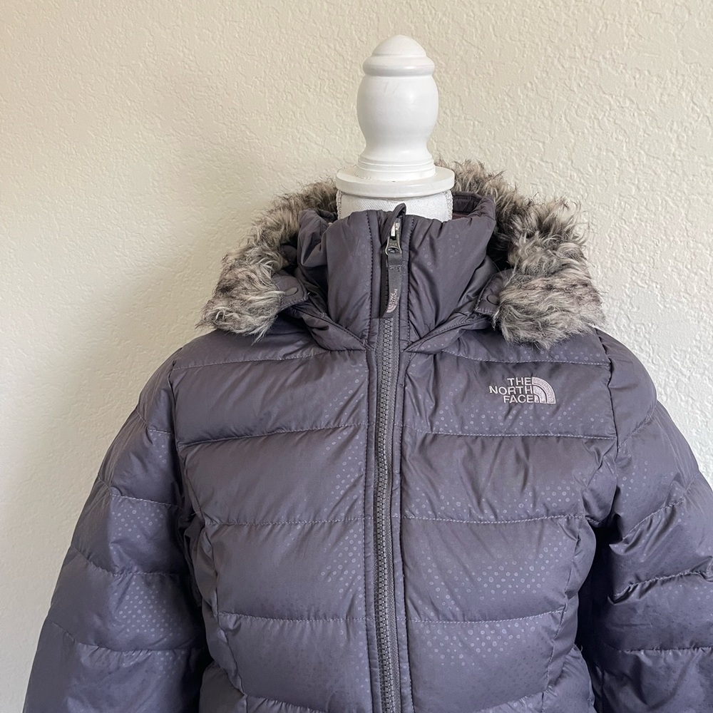 The North Face Gray Puffer Jacket, Size girls L, GUC